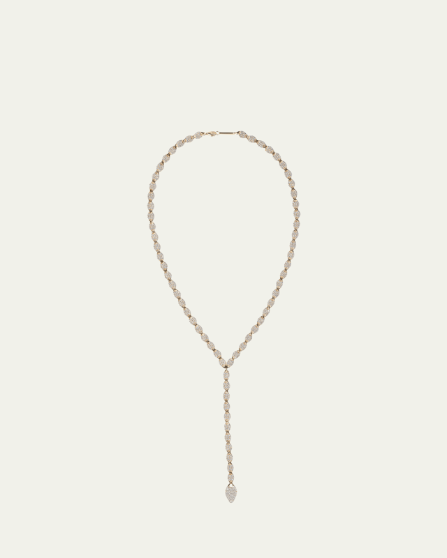 Flawless Link Diamond Lariat Necklace
