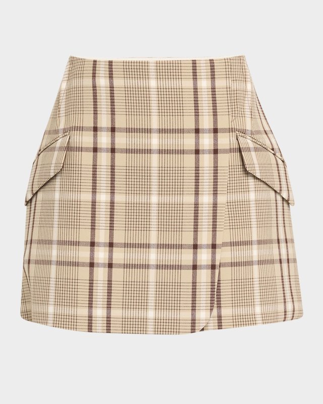 Payton Plaid Wrap Skirt