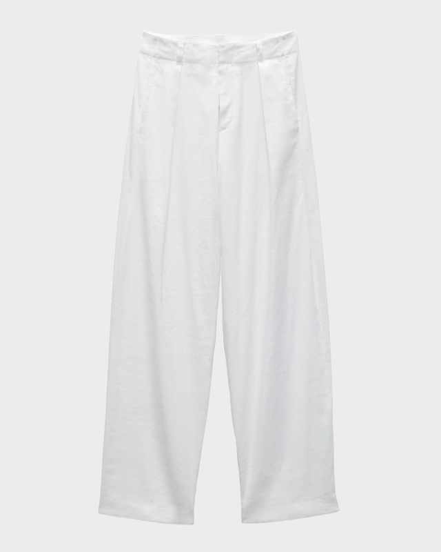 Donovan Pleated Linen Pants