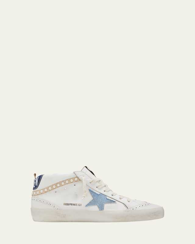 Mid Star Denim Wing-Tip Sneakers