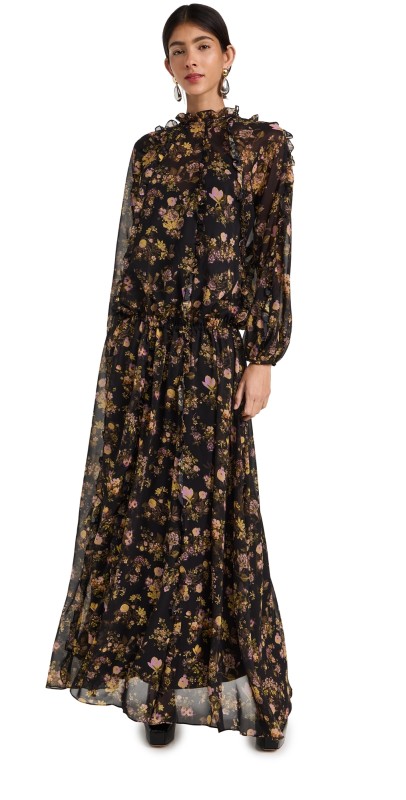 Kika Vargas Grace Dress Black Camellia