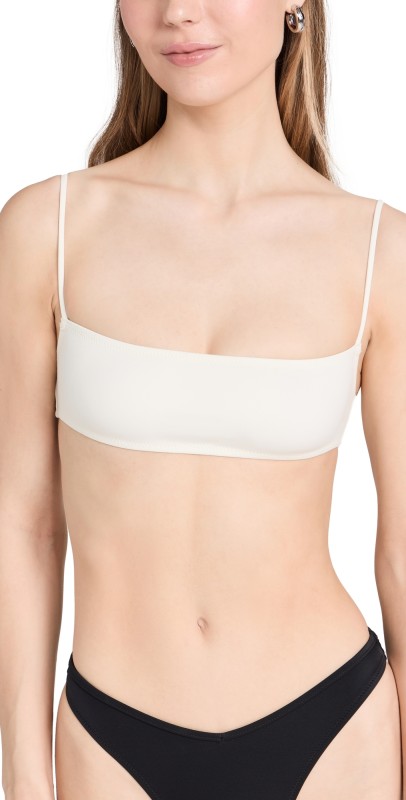 Solid & Striped Solid & Striped x Sofia Richie Grainge The Daniela Bikini Top Ecru