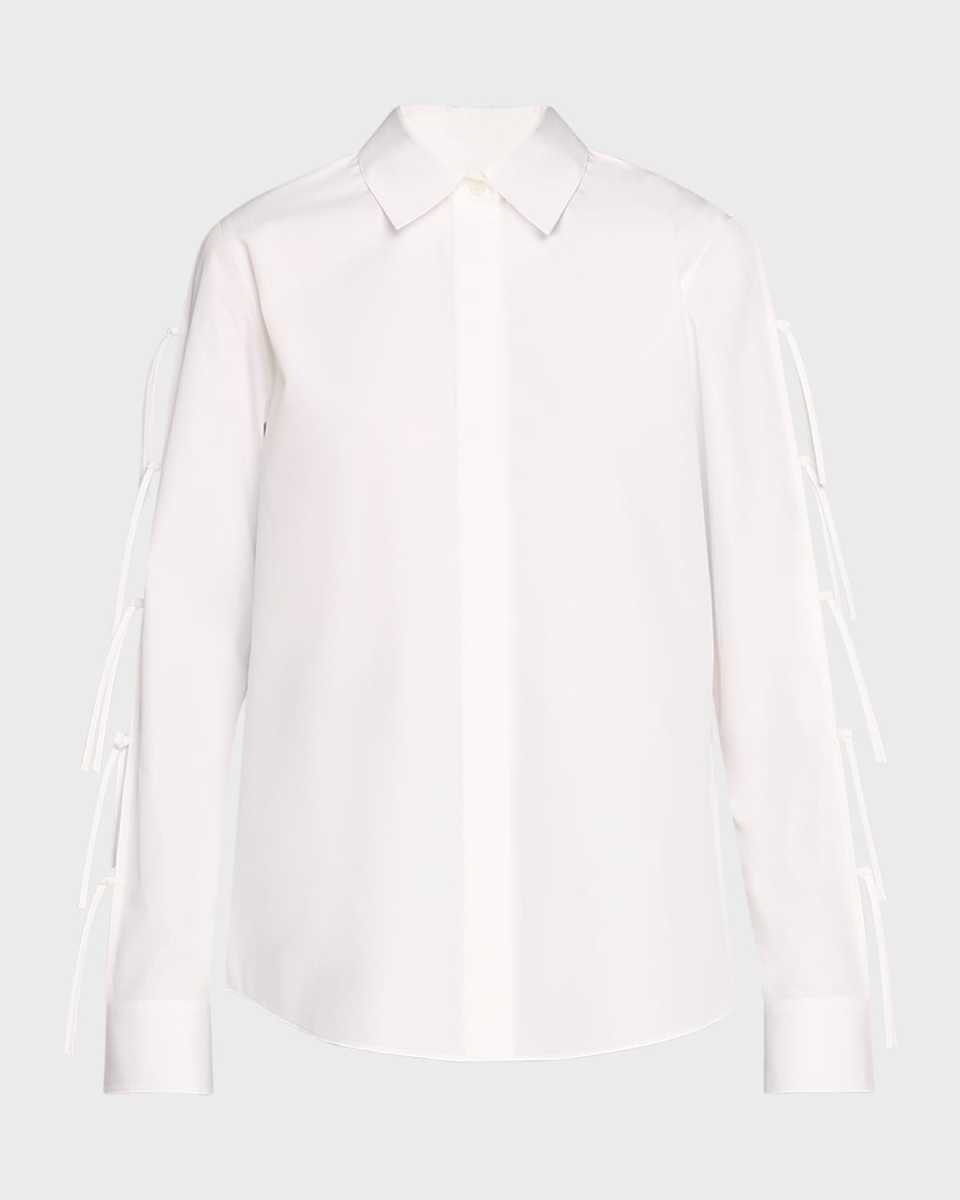 Split-Sleeve Button-Down Shirt