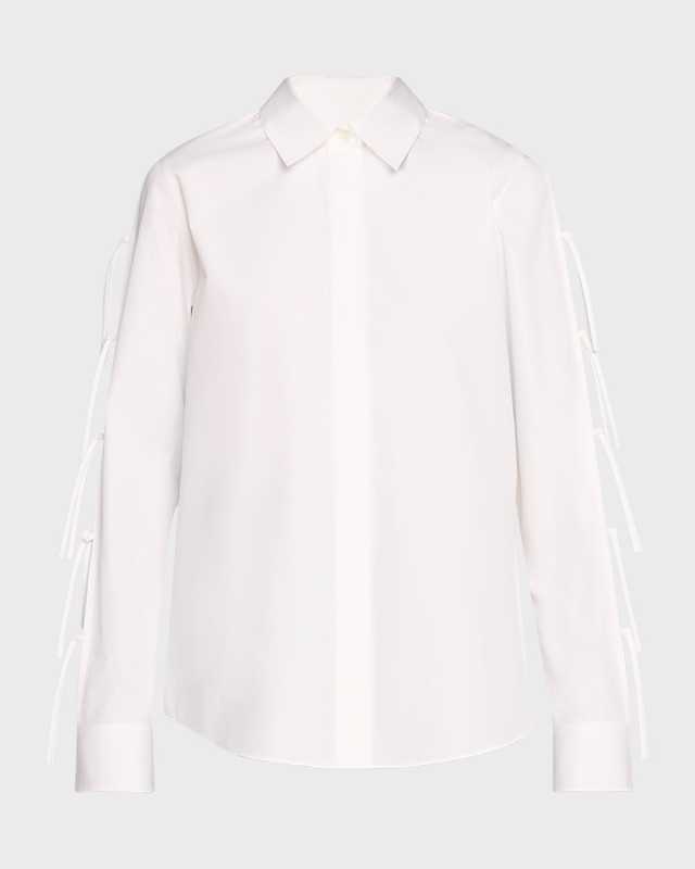 Split-Sleeve Button-Down Shirt
