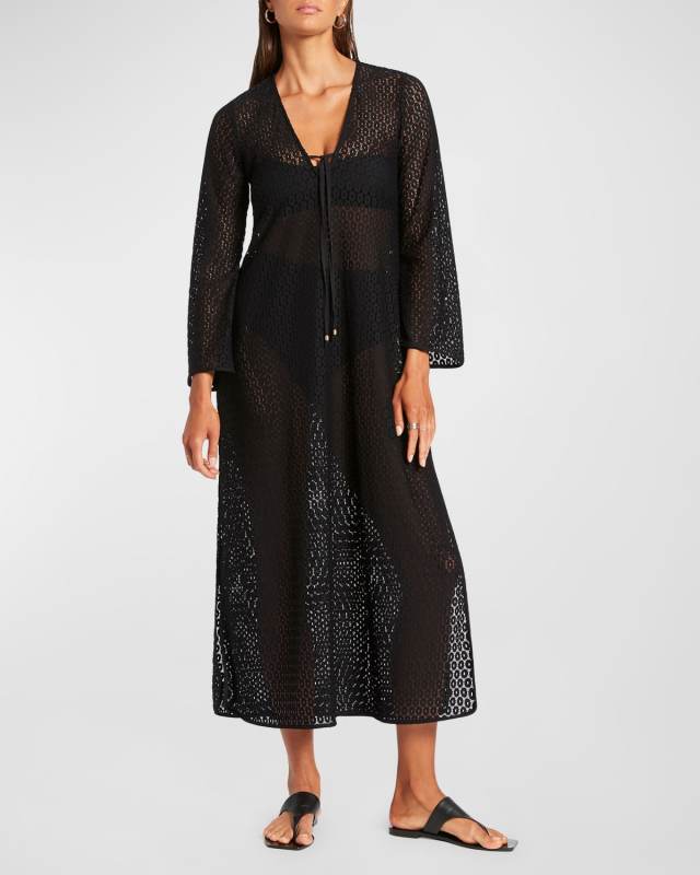 Stretch Lace Maxi Kaftan