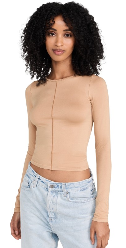 Good American Sculpted Seamless Tee Black001