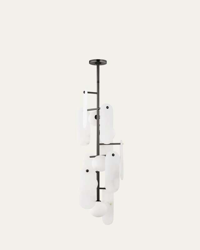 Megalith Alabaster Stone 42" 5-Light Vertical Chandelier
