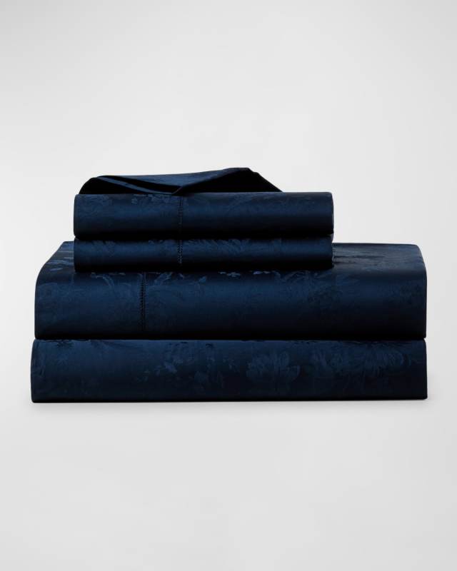 Organic Cotton Bethany Jacquard Flat Sheet, QUEEN