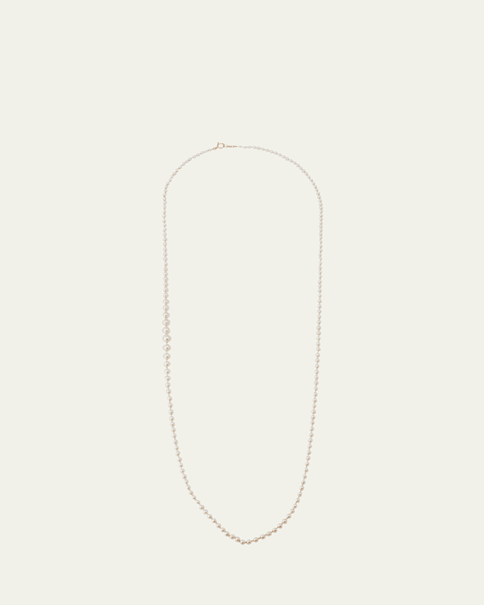 Graduated Akoya Pearl Long Necklace