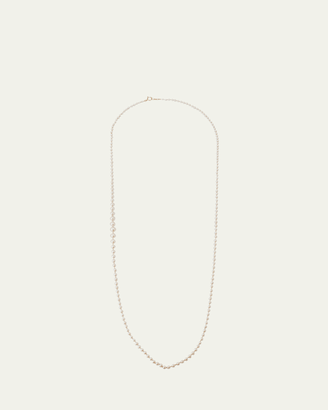 Graduated Akoya Pearl Long Necklace