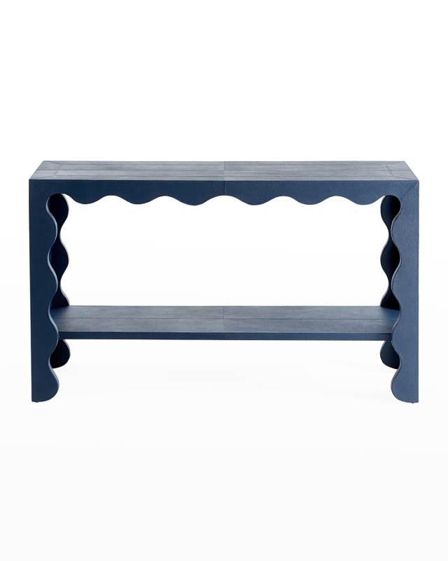 Flow Leather Clad Console Table
