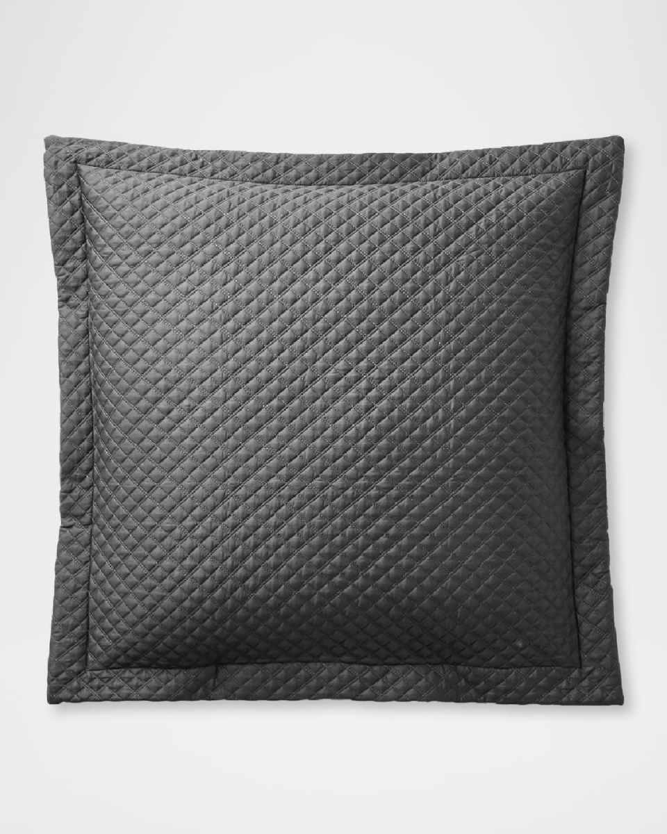 Quilted Sateen Argyle Pillow