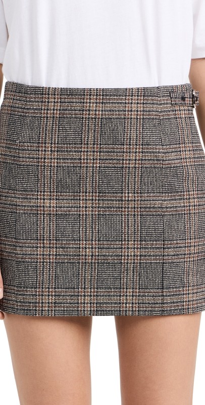 rag & bone Cora Plaid Miniskirt Blackpld
