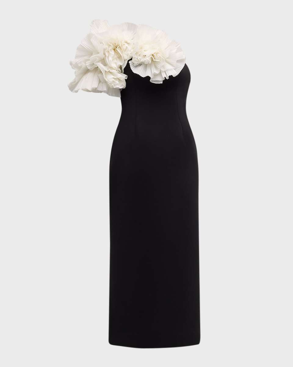 Hampstead Frilled One-Shoulder Midi Dress