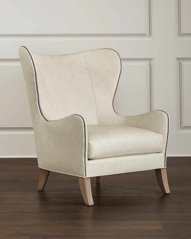 Bridgette Leather Wing Chair