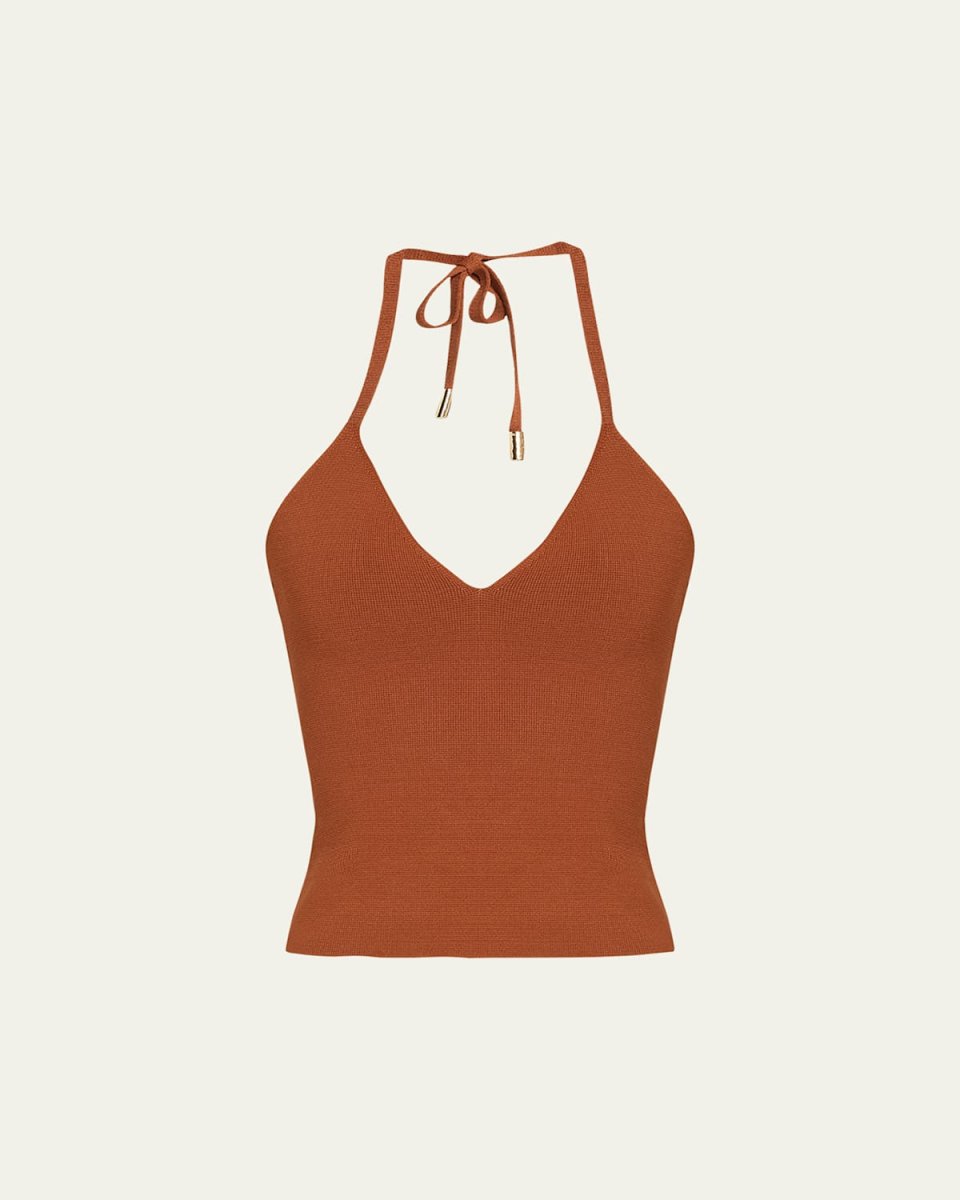 Claudette Halter Knit Top