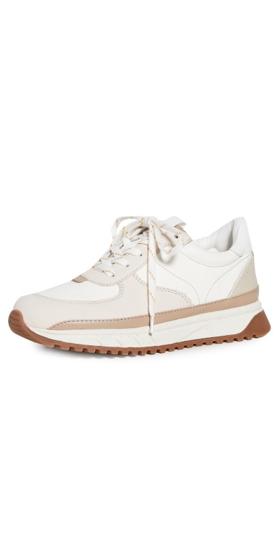 Madewell Kickoff Trainer Sneakers in Neutral Colorblock Leather Antique Cream Multi