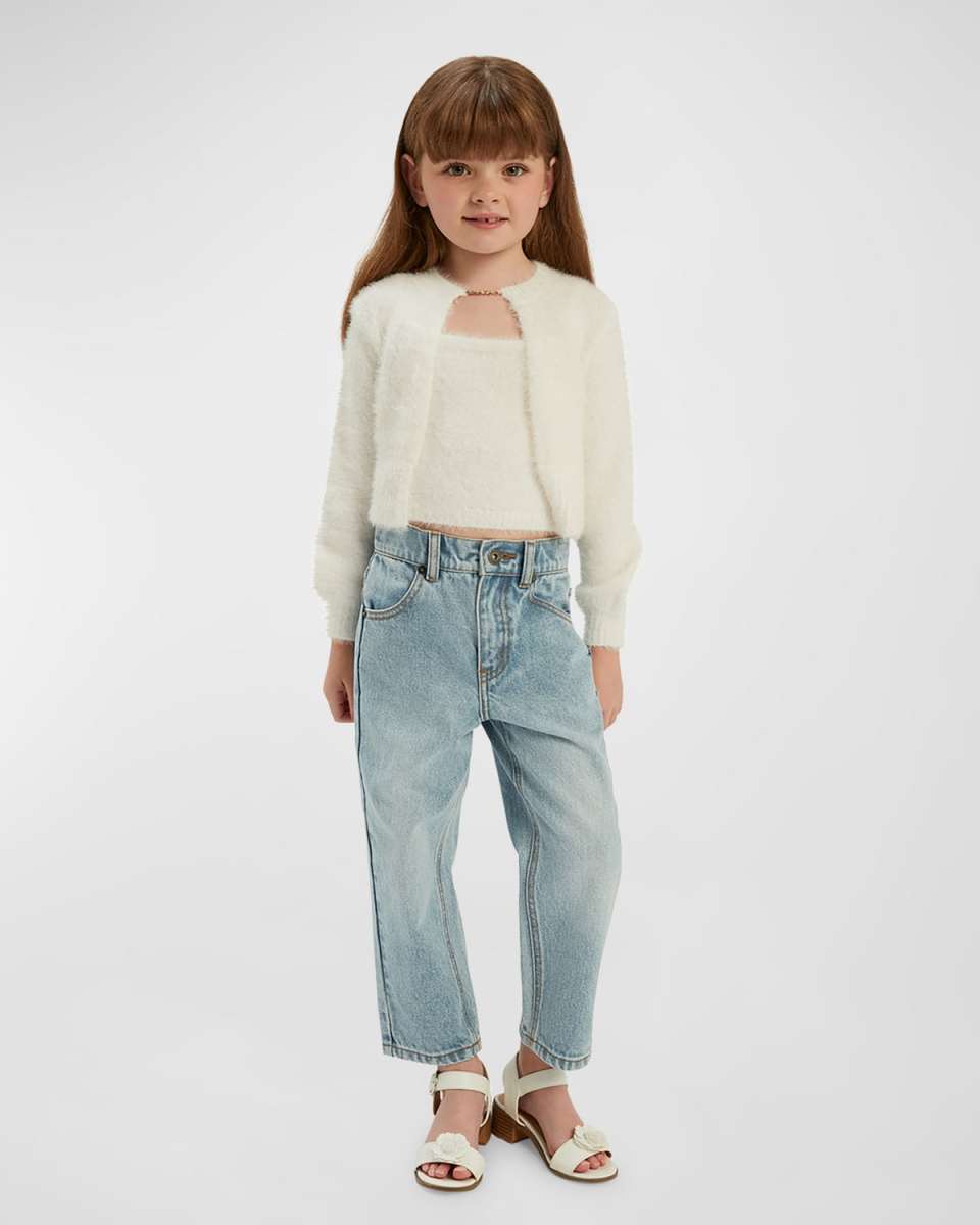 Girl's Lily Branded Cardigan Set, Size