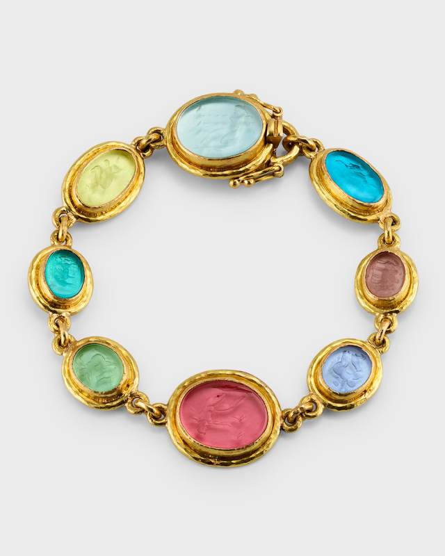 19K Bracelet with Flying Pegasus and Tiny Chariot