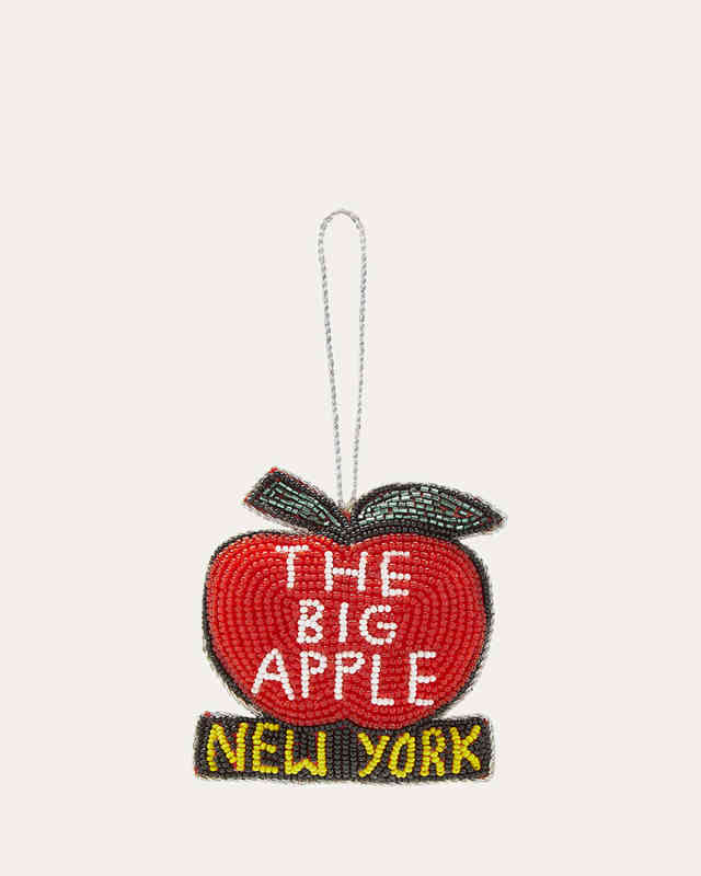 Big Apple Beaded Christmas Ornament