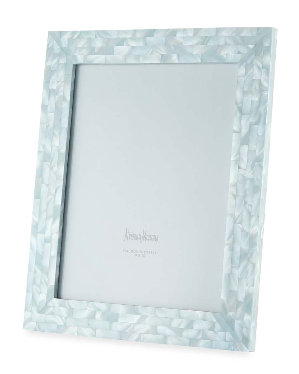 Mother-of-Pearl Picture Frame, Blue, 8" x 10"