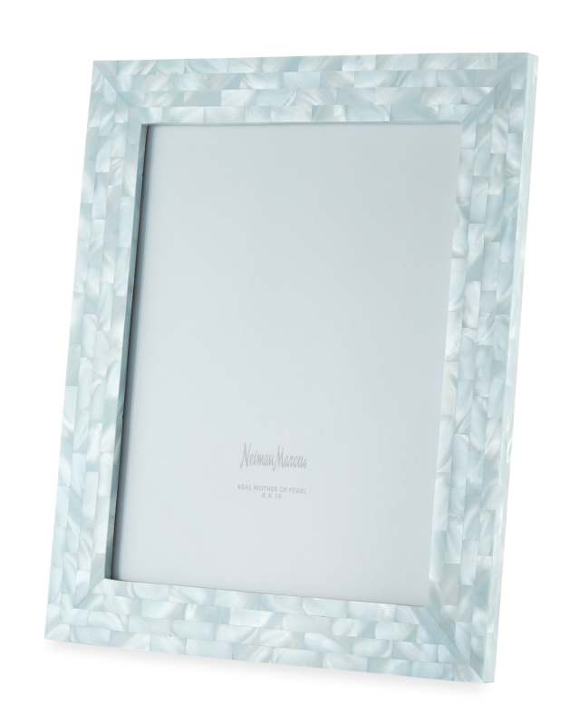 Mother-of-Pearl Picture Frame, Blue, 8" x 10"