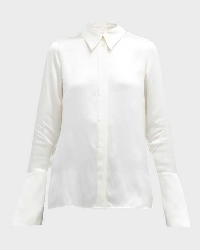 Silk Twisted Cuff Shirt