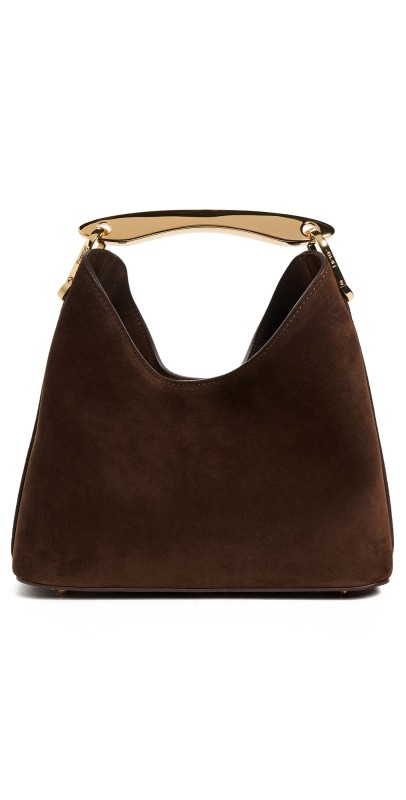 Elleme Boomerang Small Suede Bag Khaki Sued