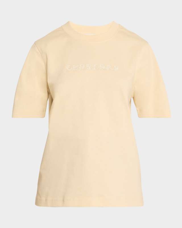 Intricate Logo Emboridered Femimine Fit T-Shirt