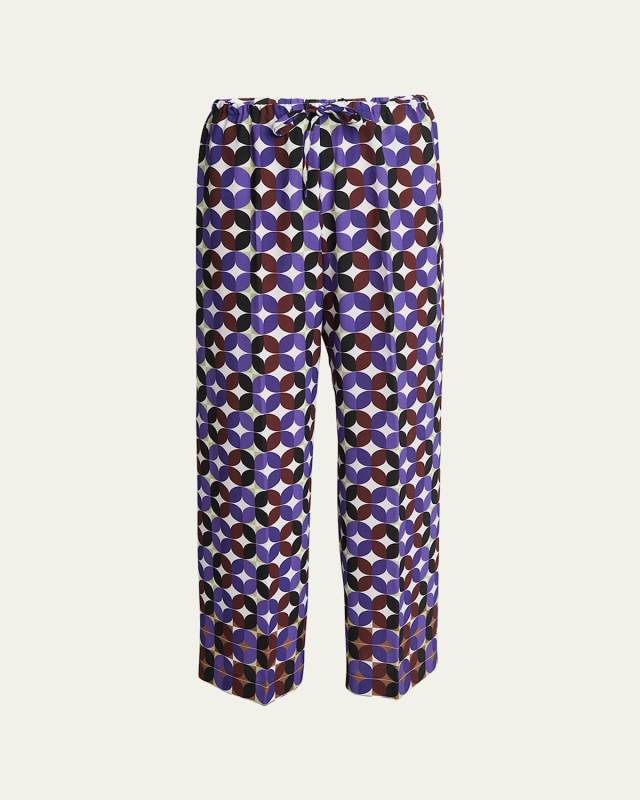 Puvis Printed Straight-Leg Pants
