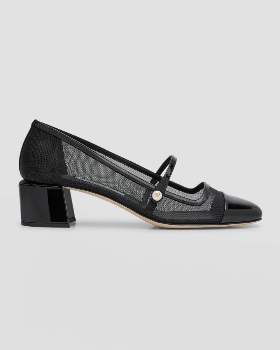 Elisa Mesh Mary Jane Ballerina Pumps