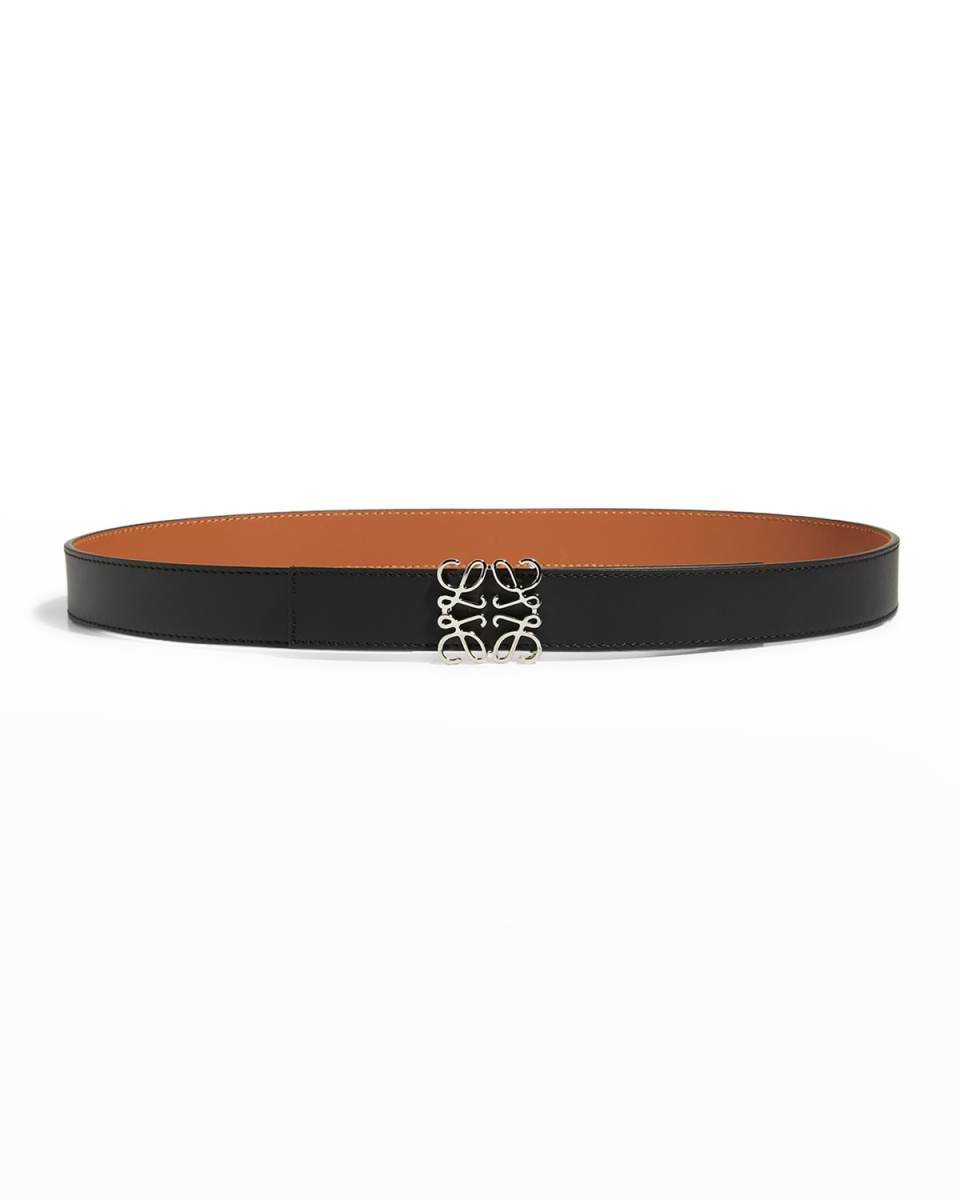 Reversible Anagram Leather Belt