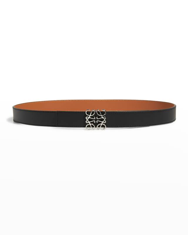 Reversible Anagram Leather Belt