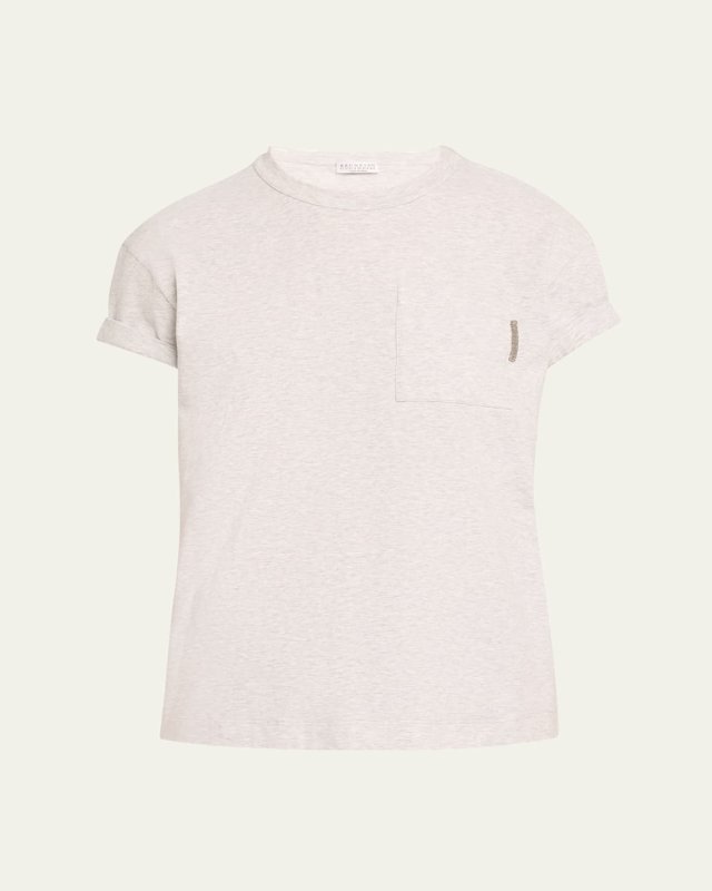 Monili Tab Pocket Cotton T-Shirt