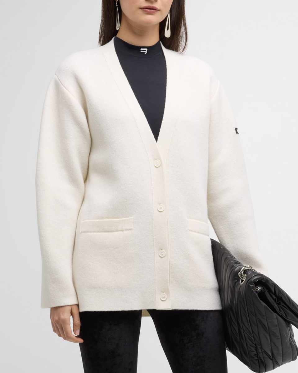 V-Neck Wool Cardigan