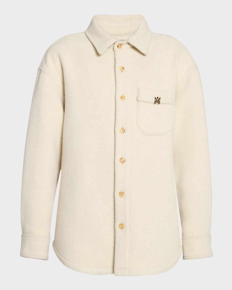 Wool Button-Front Overshirt