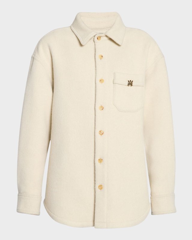 Wool Button-Front Overshirt