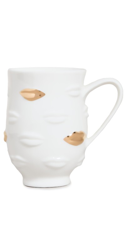Jonathan Adler Gilded Muse Gala Mug Whit