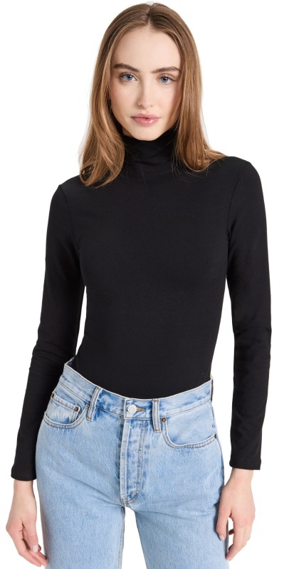 Ambitionist Power Player Turtleneck Thong Bodysuit White