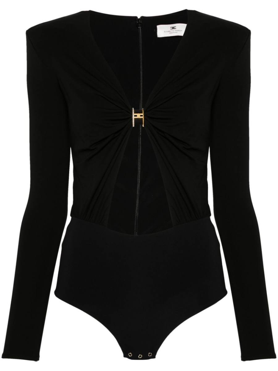 jewel-ring jersey bodysuit