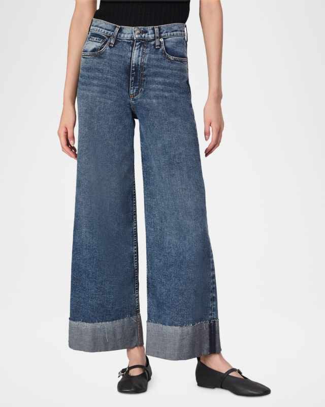 Sofie Wide-Leg Cuffed Jeans