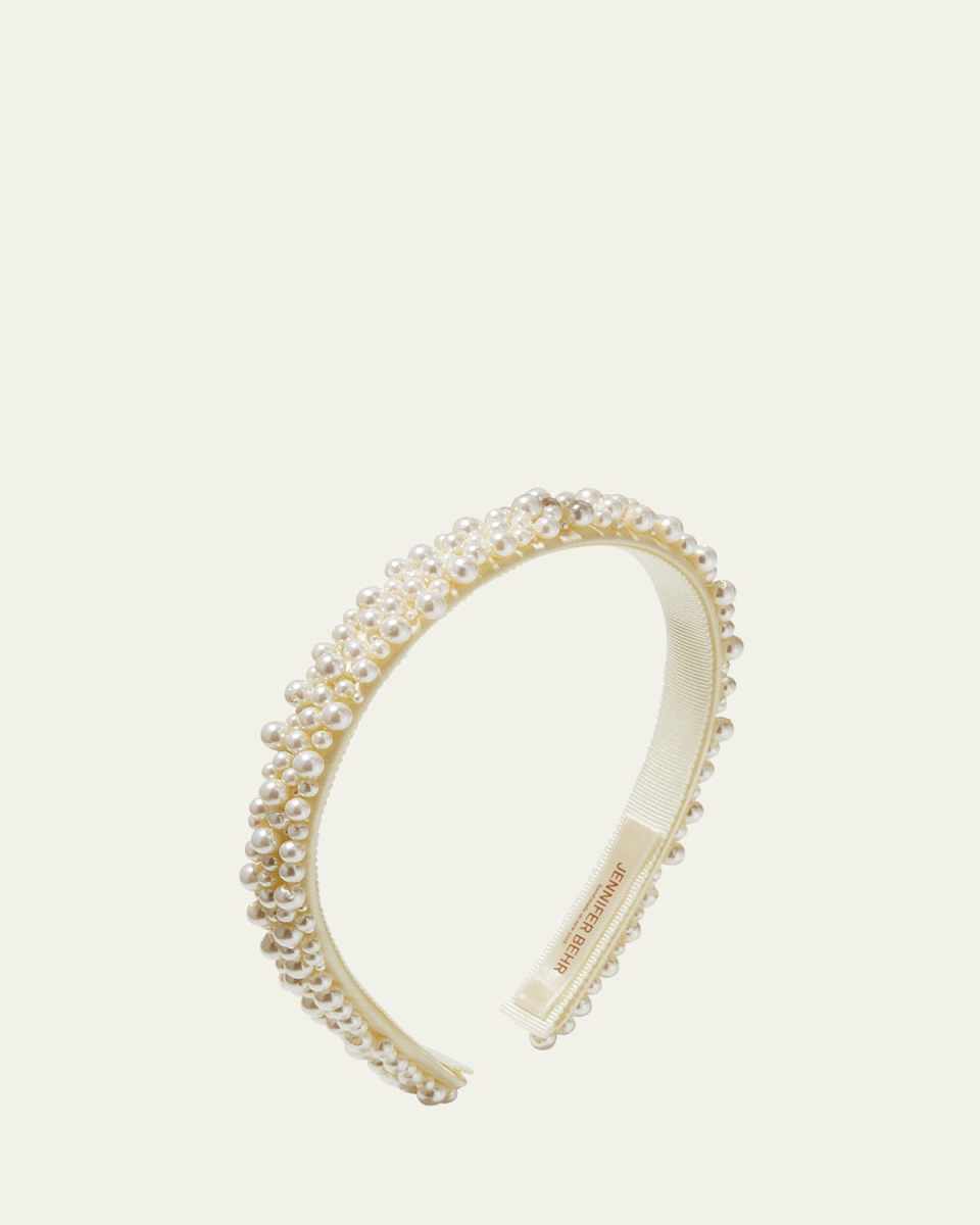 Bria Allover Pearly Satin Headband