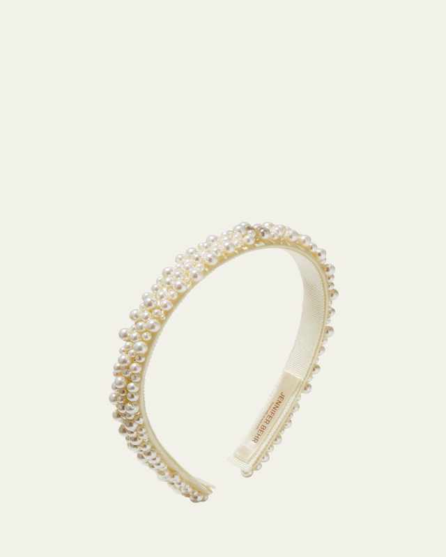 Bria Allover Pearly Satin Headband