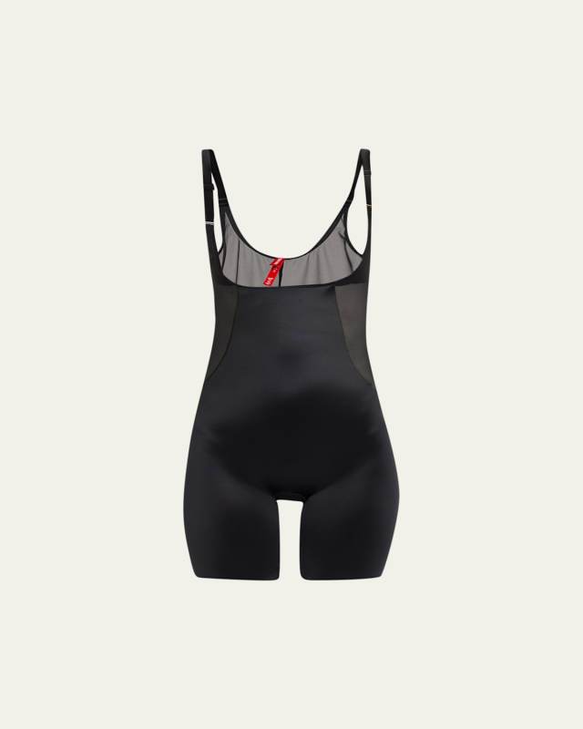 Open-Bust Mid-Thigh Shaping Bodysuit