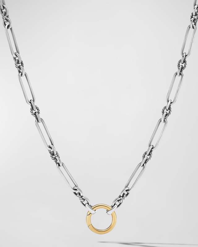 Lexington Chain Necklace in Silver with 18K Gold, 4.5mm