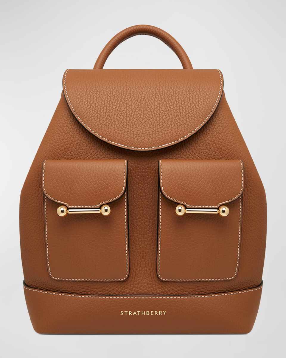 Osette Flap Calf Leather Backpack