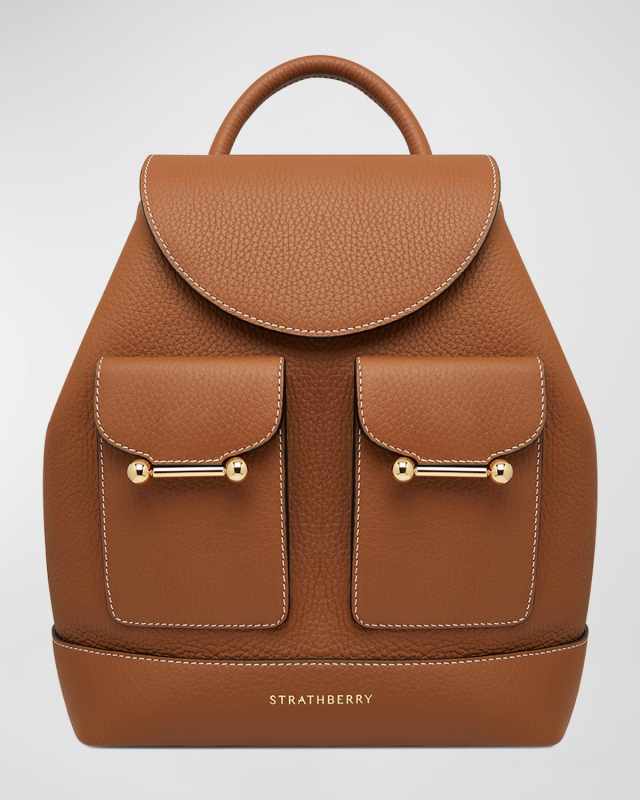 Osette Flap Calf Leather Backpack