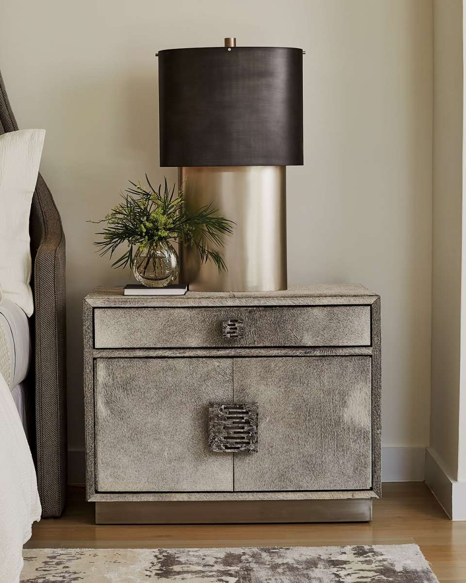 Metro Hair-On-Hide Nightstand