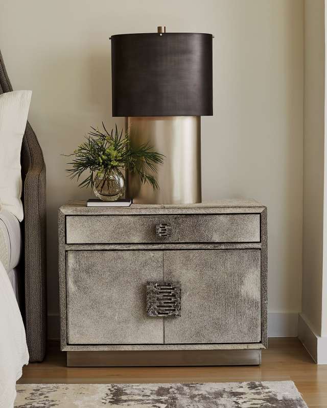 Metro Hair-On-Hide Nightstand