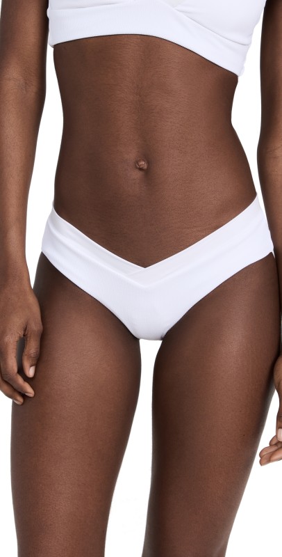 LSPACE Pratt Bikini Bottoms Classic White